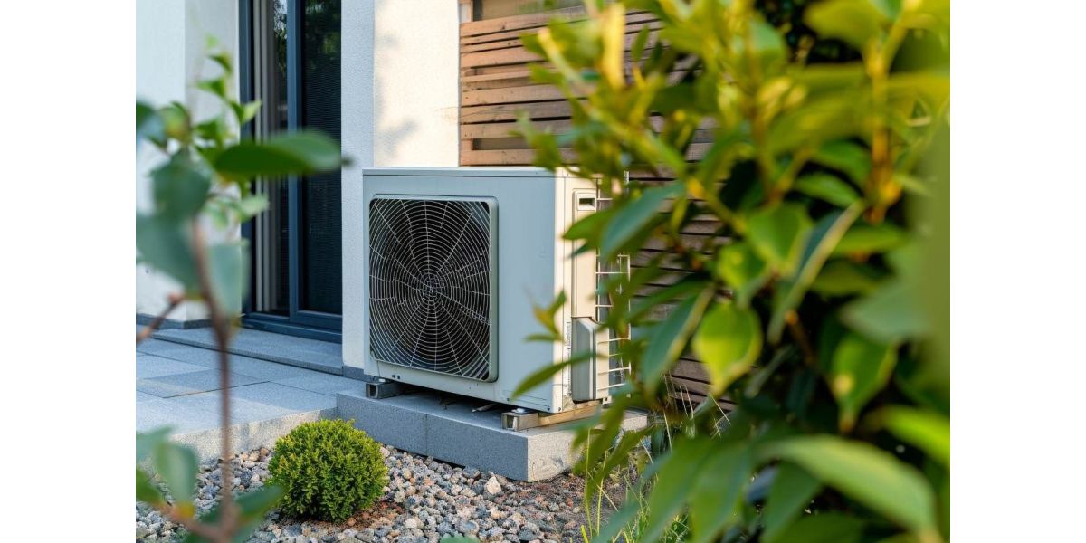 heat pump installed in residential building