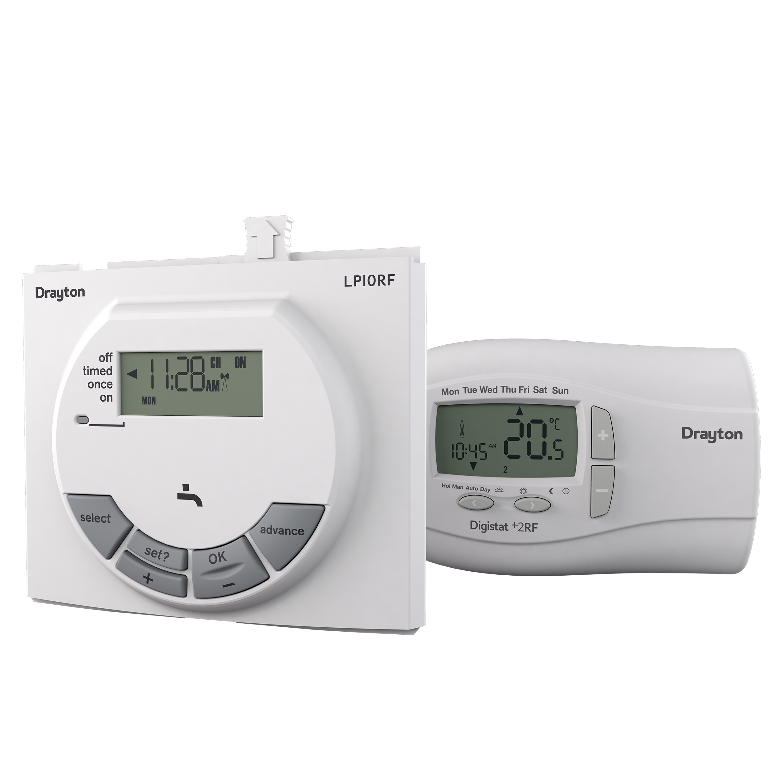 Drayton LP10RF Single Channel Programmer Digistat+2 RF Room Stat