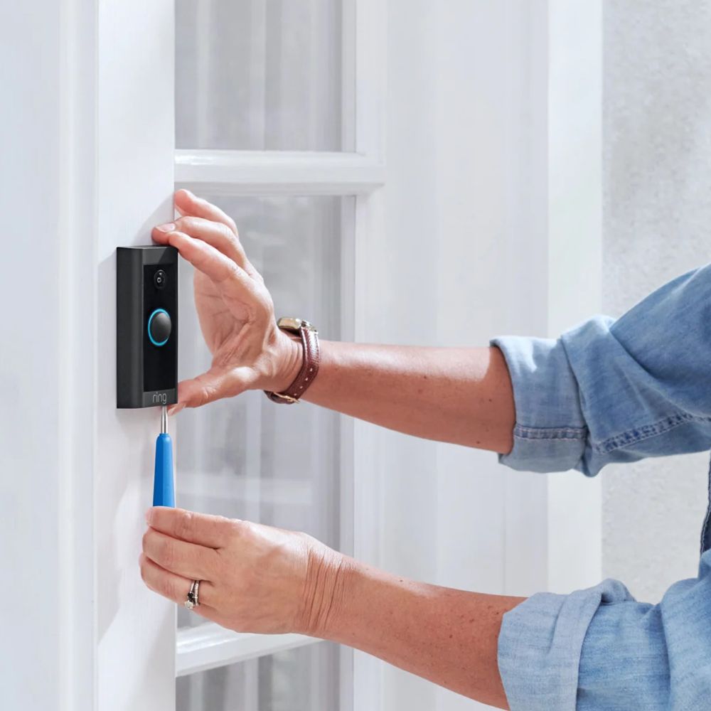 Ring Black Hardwired Video Doorbell Mr Central Heating