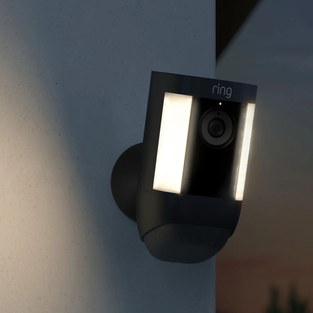 Ring Black Spotlight Cam Pro, Battery Outdoor Camera Mr Central