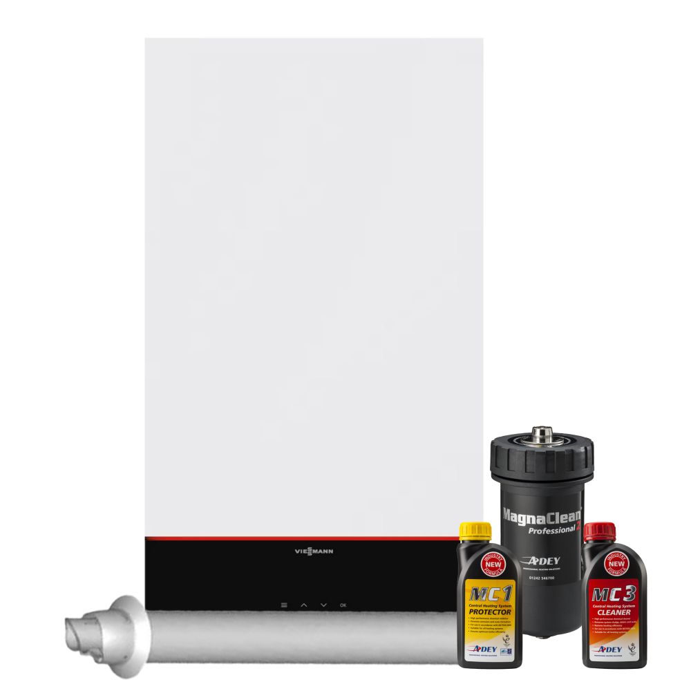 Viessmann Vitodens 100-W 30kW B1KF Combi Boiler, Horizontal Flue