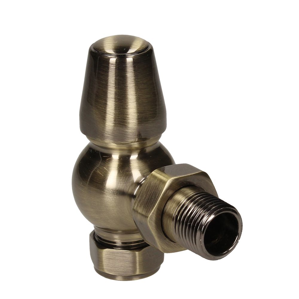 Bentley Bold 15mm Antique brass TRV & Lockshield Valve Set - Mr