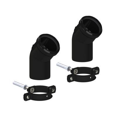 Vaillant Black 45 Degree Plume Elbow (Pair)