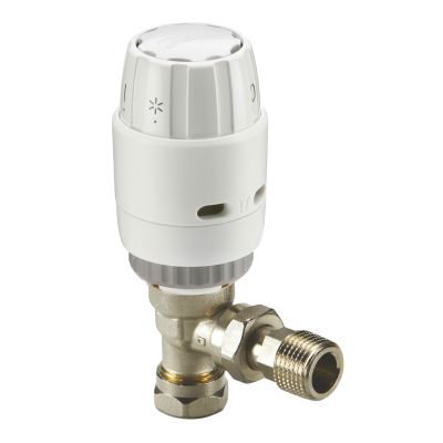Danfoss RAS-C2 8/10mm Angled White Thermostatic Radiator Valve