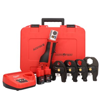 Novopress ACO103 Press Tool c/w Case, 4x 15-35mm M Profile Jaws, 2 Batteries & Charger