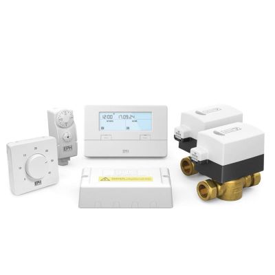 EPH Controls CR222P Hardwired S Plan Heating Control Pack c/w R27, 2x V222P, CM2, WRP & WC2