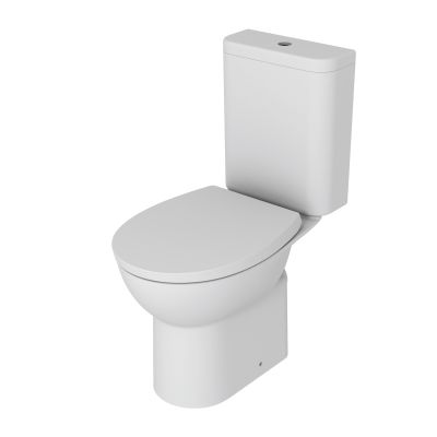 Revive 2Go Close Coupled Rimless Toilet Pan, Cistern & Soft Close Seat