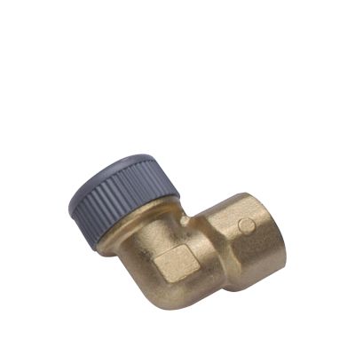 Davant GPF Grey 15mm X 1/2" Female Push-Fit Elbow Adaptor  (Brass Body)