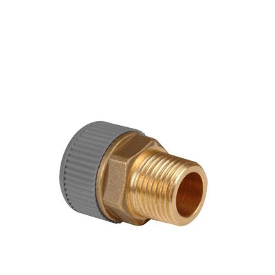 Davant GPF Grey 22mm X 3/4" Male Push-Fit Straight Adaptor (Brass Body)