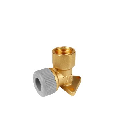 Davant GPF Grey 15mm X 1/2" Push-Fit Wallplate Elbow