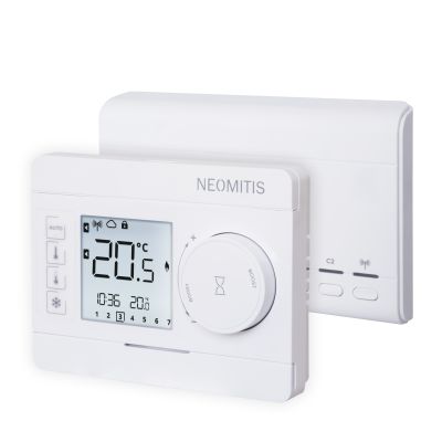 Neomitis Wireless Connected Programmable Room Thermostat c/w Dual Channel Receiver-Gateway