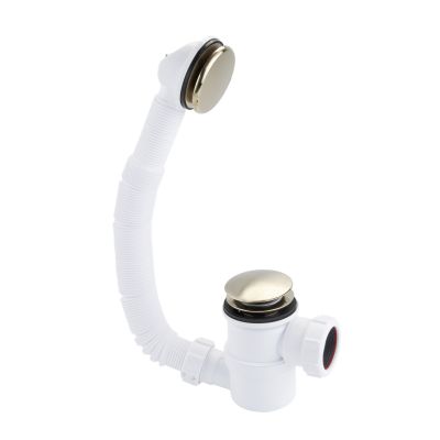 McAlpine Brushed Brass Top Access Bath Trap with Removable Clicker Waste & Overflow