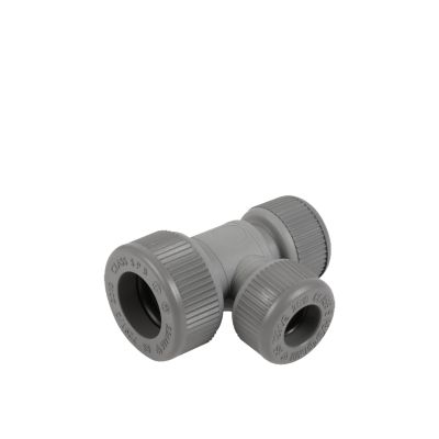Davant GPF Grey 22mm x 15mm x 15mm Push Fit Reducing Tee