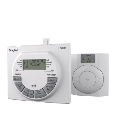 Drayton LP20RF 7 Day 2 Channel Programmer & Digistat+RF Thermostat