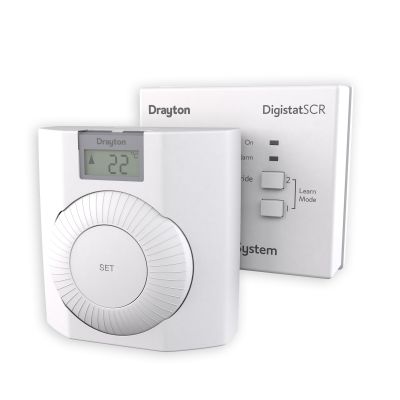 Drayton RF601N Digistat+ RF Dial Room Thermostat & Single Channel Receiver