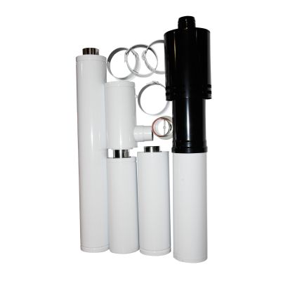 Grant White System Internal 3 Metre Adjustable Vertical Flue Kit (For 12-26kW)
