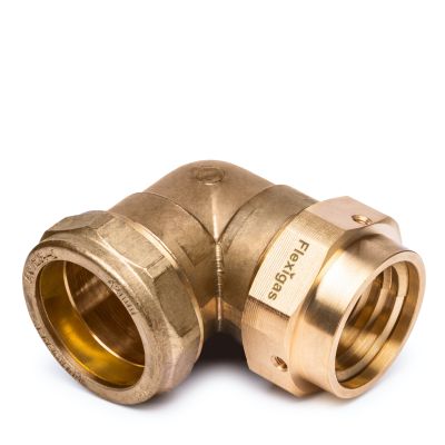 FlexiGas DN28 x 35mm Copper Elbow