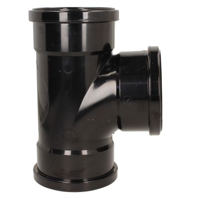 Davant 110mm Ring Seal Black Soil 92 Degree Triple Socket Branch Tee