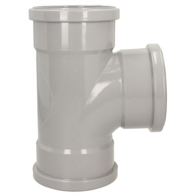 Davant 110mm Ring Seal Light Grey Soil 92 Degree Triple Socket Branch Tee
