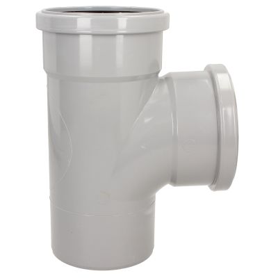 Davant 110mm Ring Seal Light Grey Soil 92 Degree Double Socket Branch Tee 