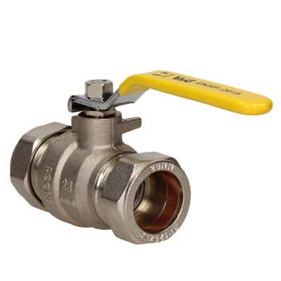 GBF 28mm Yellow Handle Gas Lever Ball Valve