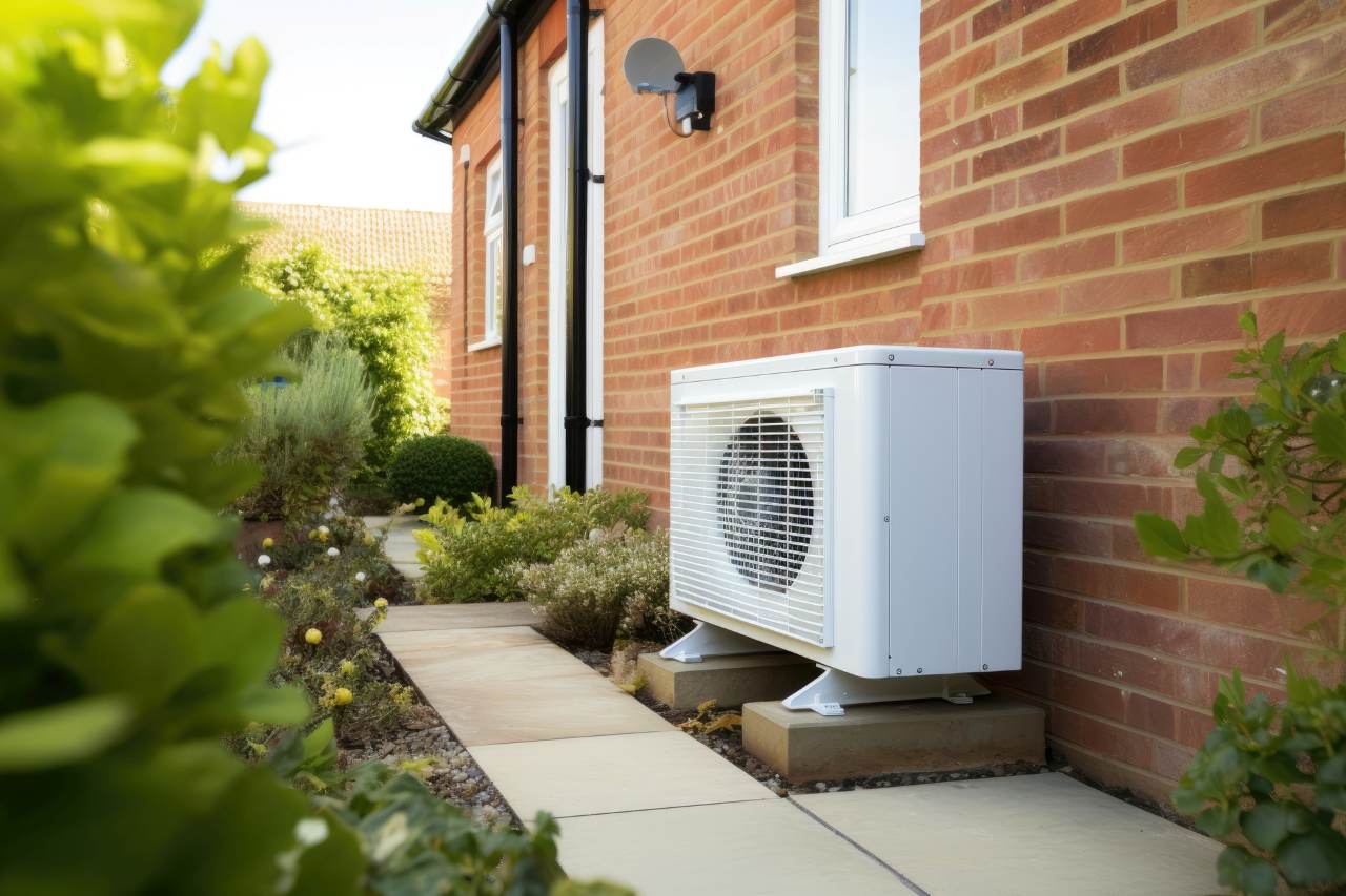  Air source heat pump installed in a residential building