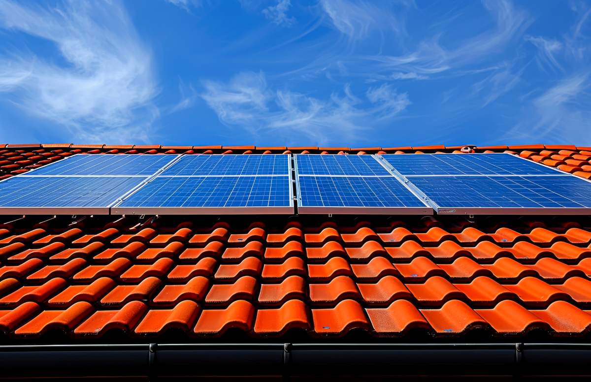  Solar panels on roof