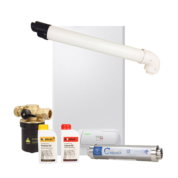 Vokèra Easi-Heat Plus 29Ci (ErP) Combi Boiler, Flue, Smart Mag Compact Filter Pack & HomeScale Protect